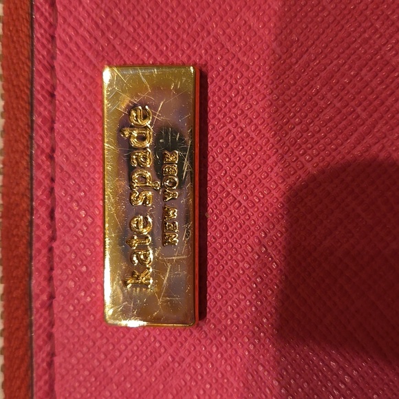 Kate Spade Hot Pink 100% Cow Leather Zipper Clutch - Picture 2 of 13